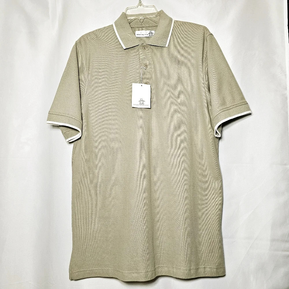 Munsingwear Penguin Mens Short Sleeve Sage Green 100% Cotton Polo Shirt M